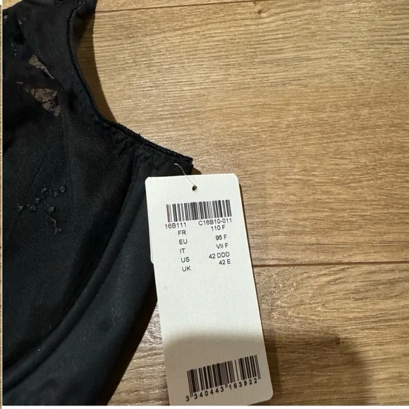 NWT Chantelle Every Curve Full Coverage Unlined Bra in Black Size 42DDD / 42F - Picture 7 of 9